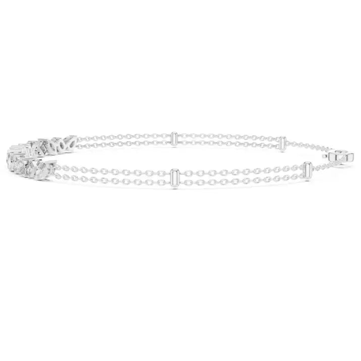 silver Classic Sparkle Link Bracelet