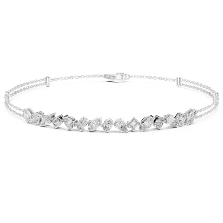 silver Classic Sparkle Link Bracelet