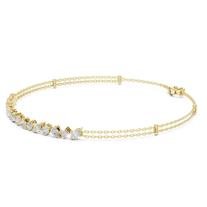 silver Classic Sparkle Link Bracelet
