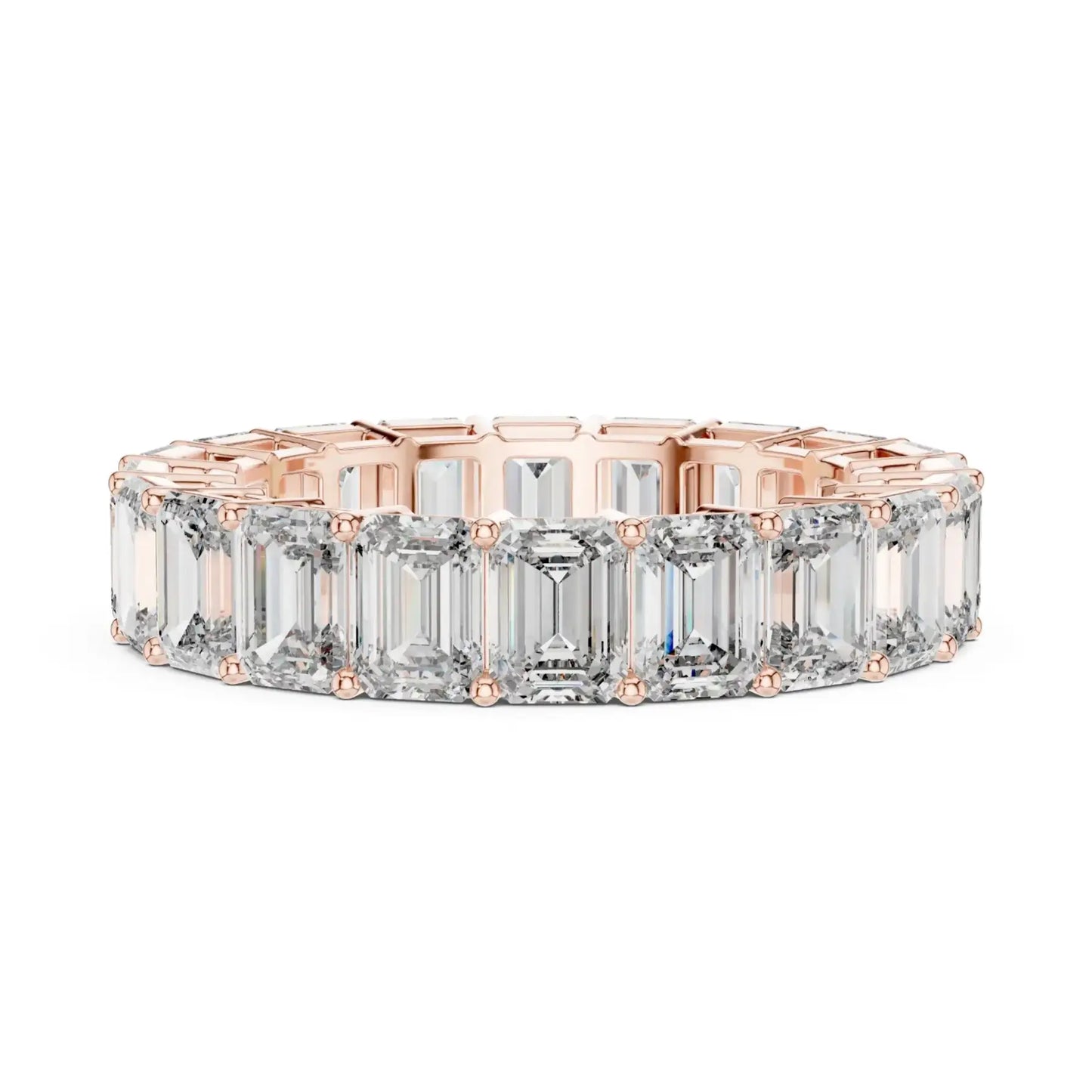 silver Emerald Diamond Band