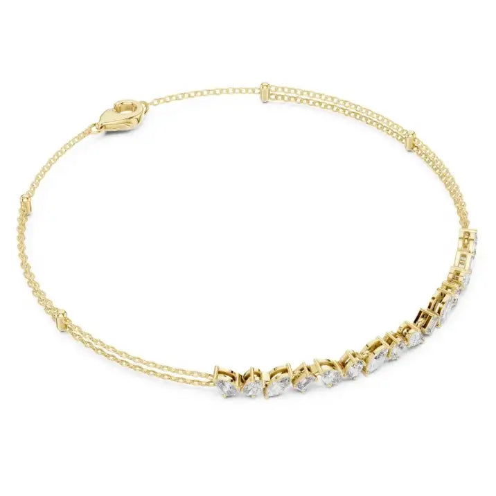 silver Classic Sparkle Link Bracelet