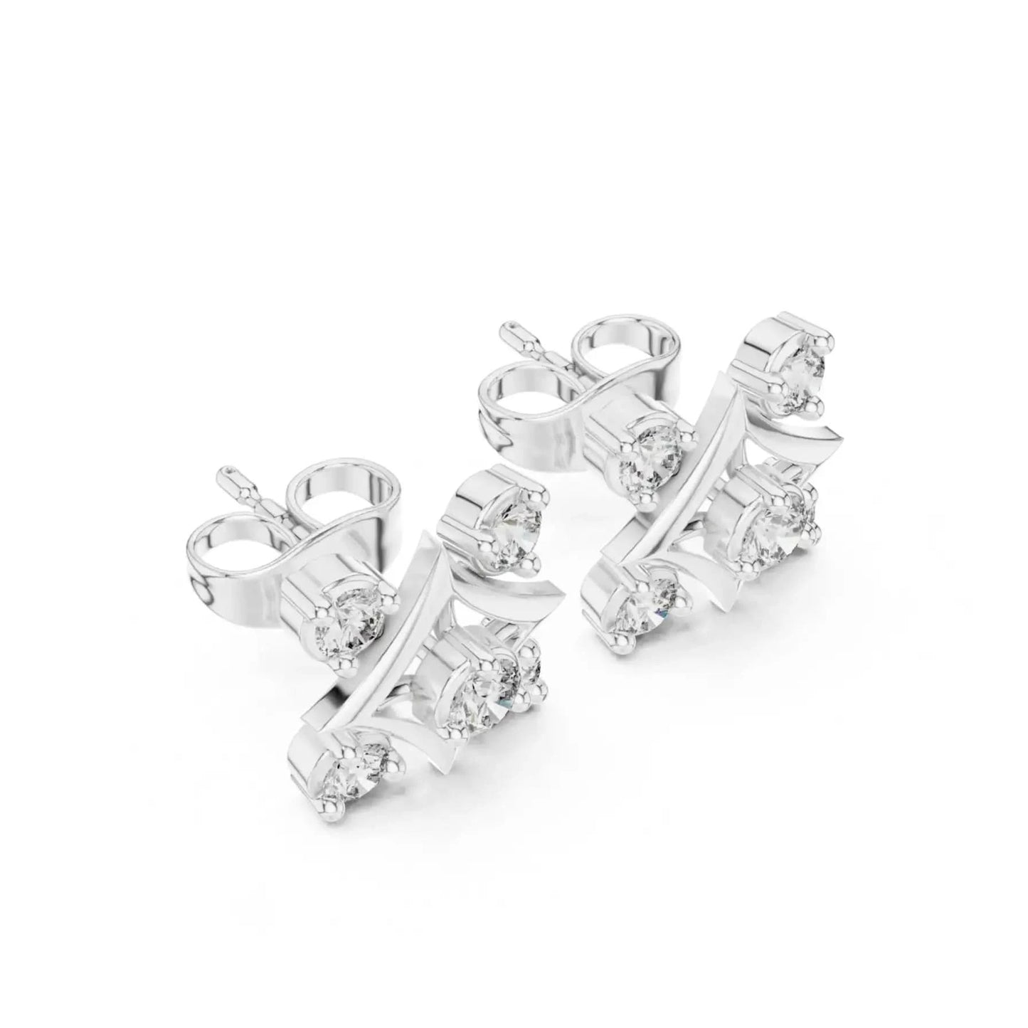 silver Twinkle Star Stud Earrings
