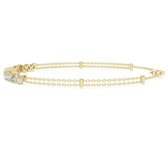silver Classic Sparkle Link Bracelet