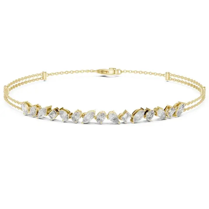 silver Classic Sparkle Link Bracelet