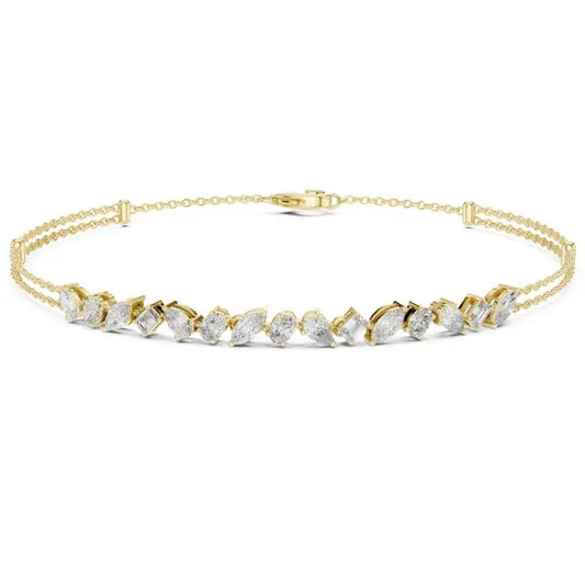 silver Classic Sparkle Link Bracelet