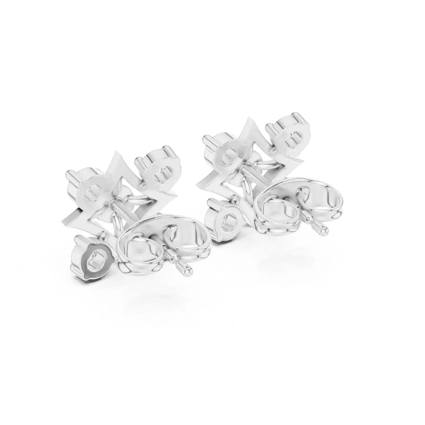 silver Twinkle Star Stud Earrings