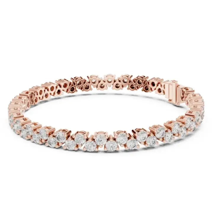 silver Rose Gold Sparkle Bracelet