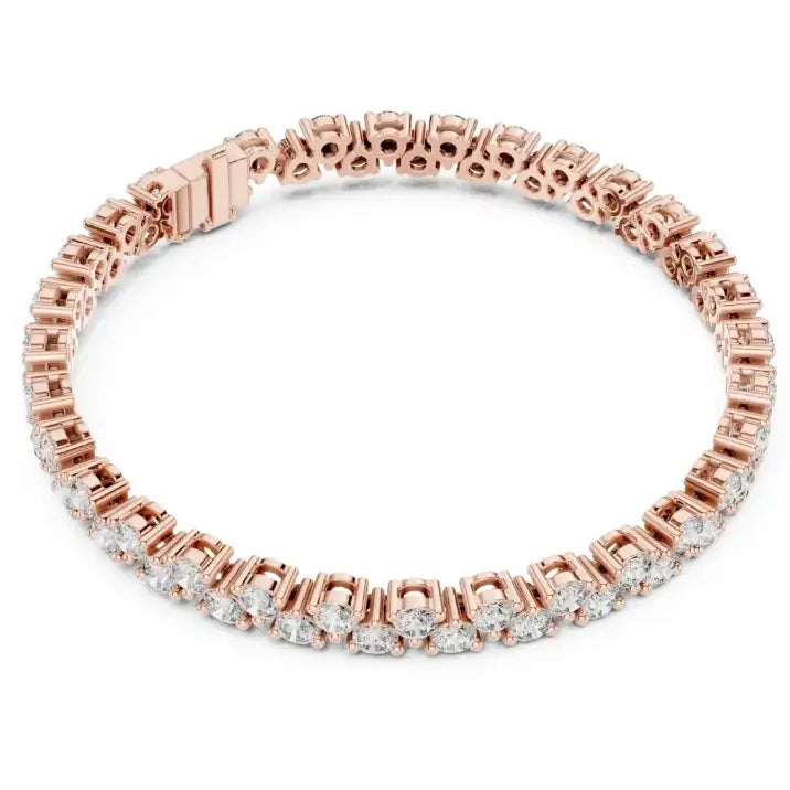 silver Rose Gold Sparkle Bracelet