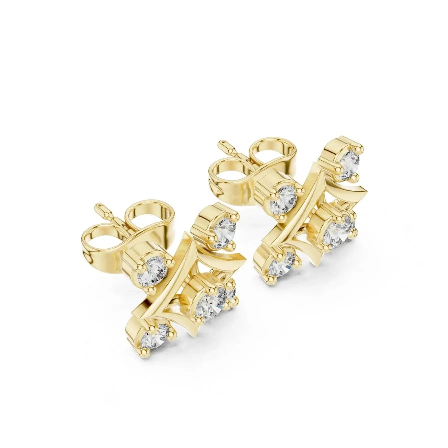 silver Twinkle Star Stud Earrings