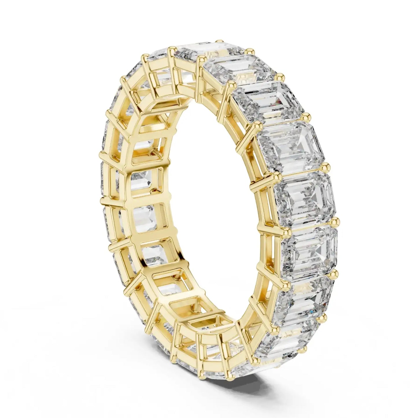 silver Emerald Diamond Band