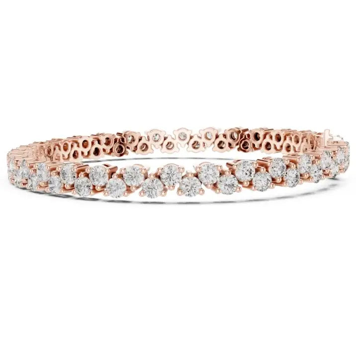 silver Rose Gold Sparkle Bracelet