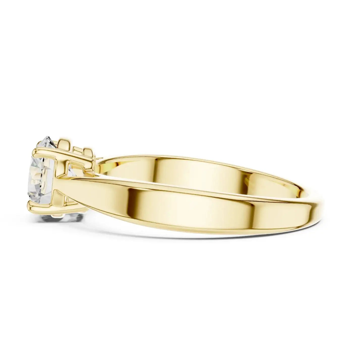 silver Radiant Love Solitaire Ring