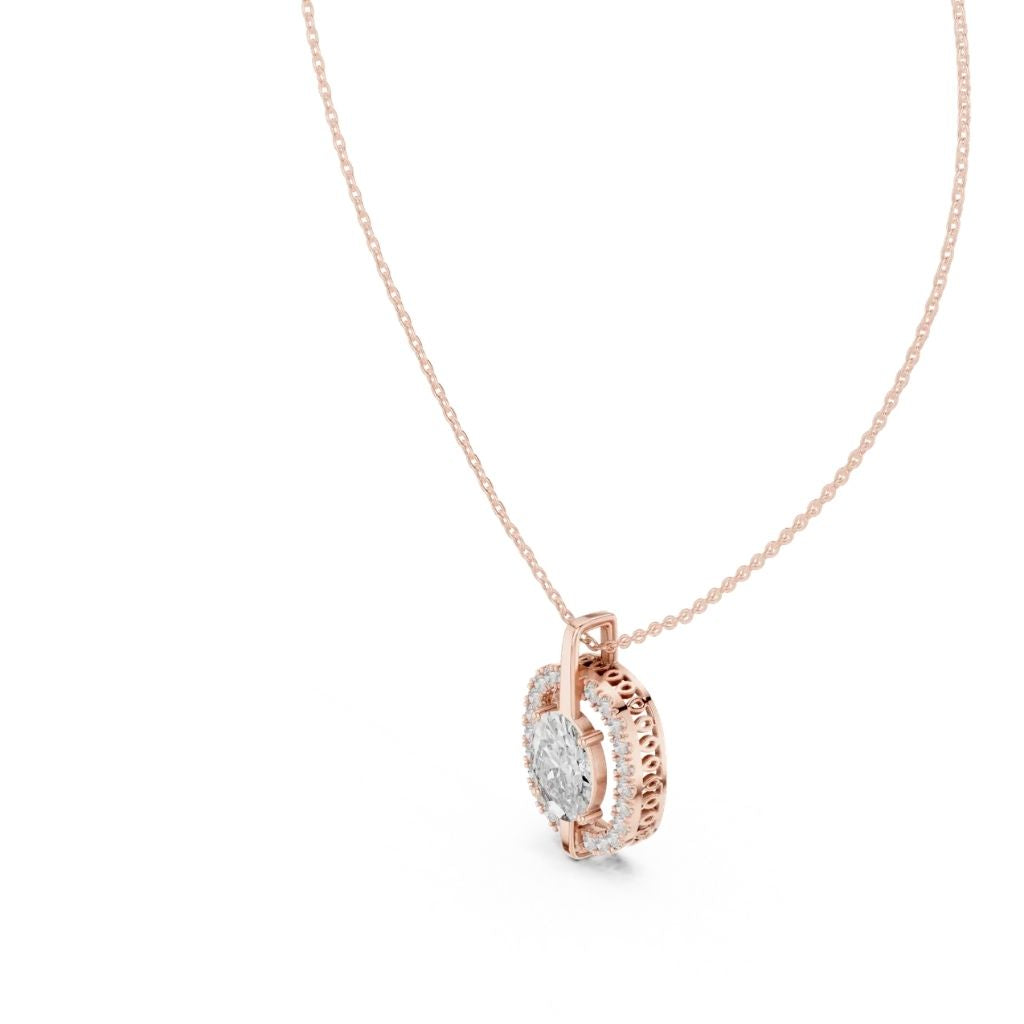 silver Brilliant Halo Pendant