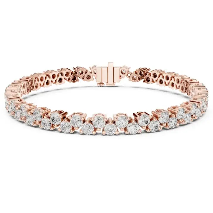 silver Rose Gold Sparkle Bracelet