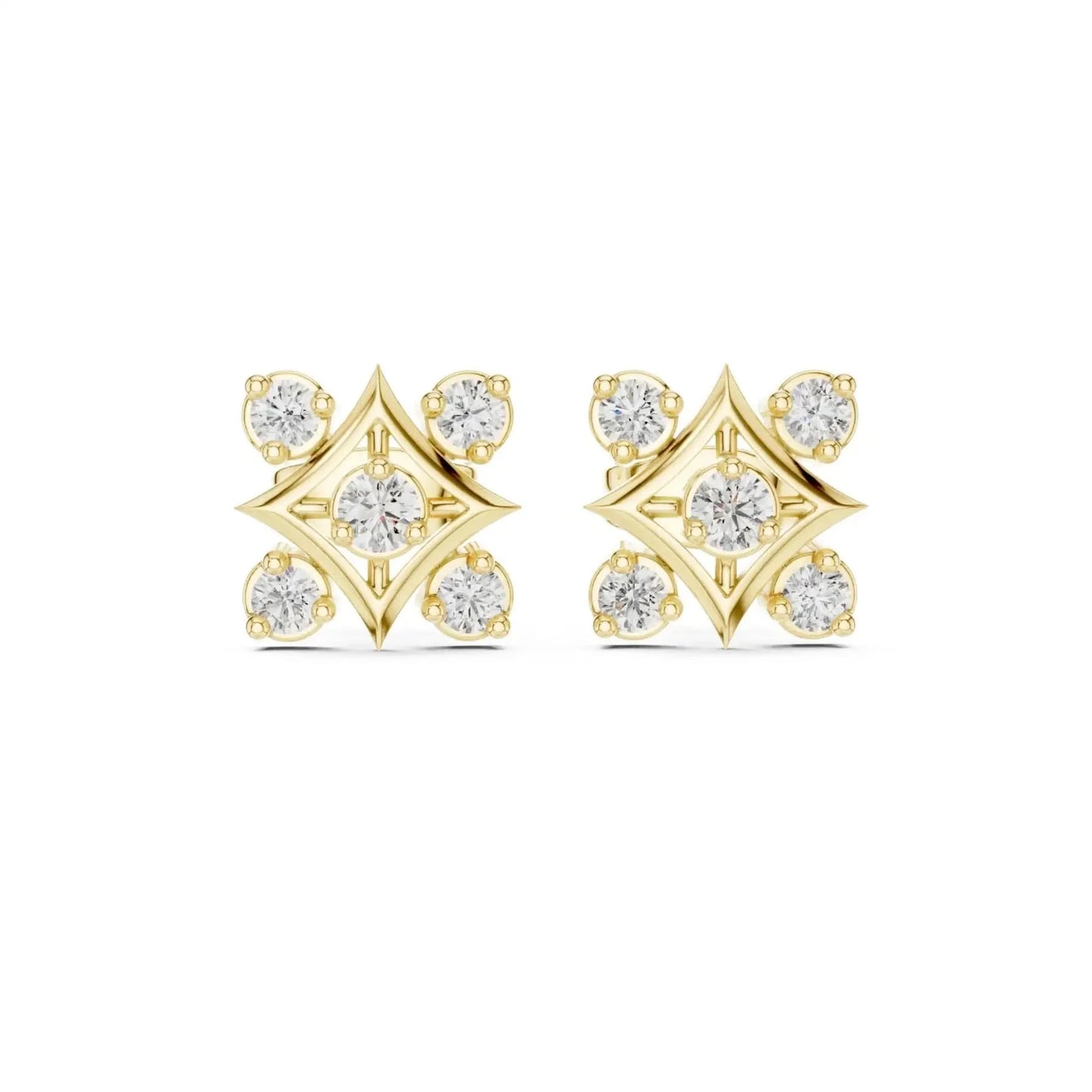 silver Twinkle Star Stud Earrings