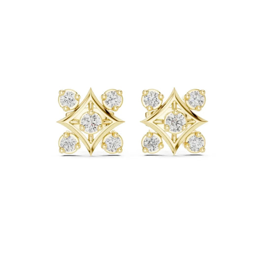 silver Twinkle Star Stud Earrings