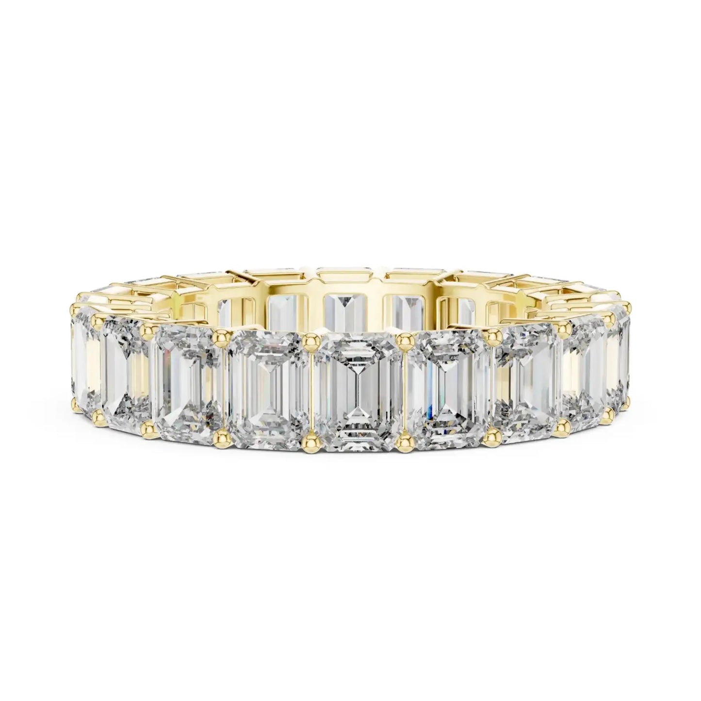 silver Emerald Diamond Band