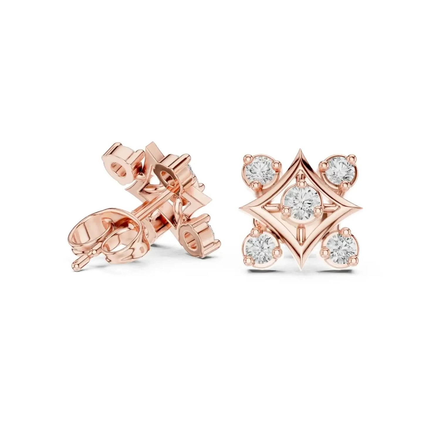 silver Twinkle Star Stud Earrings