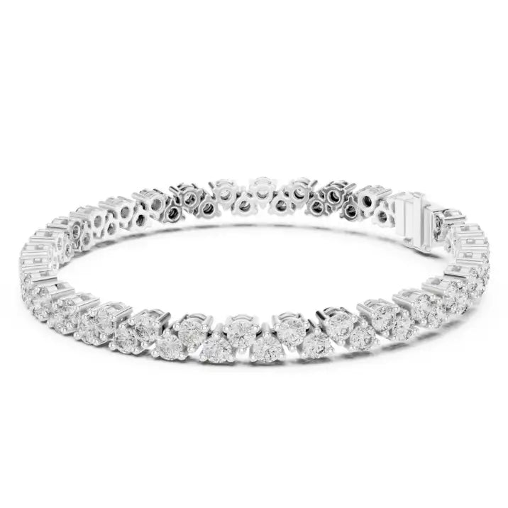 silver Rose Gold Sparkle Bracelet