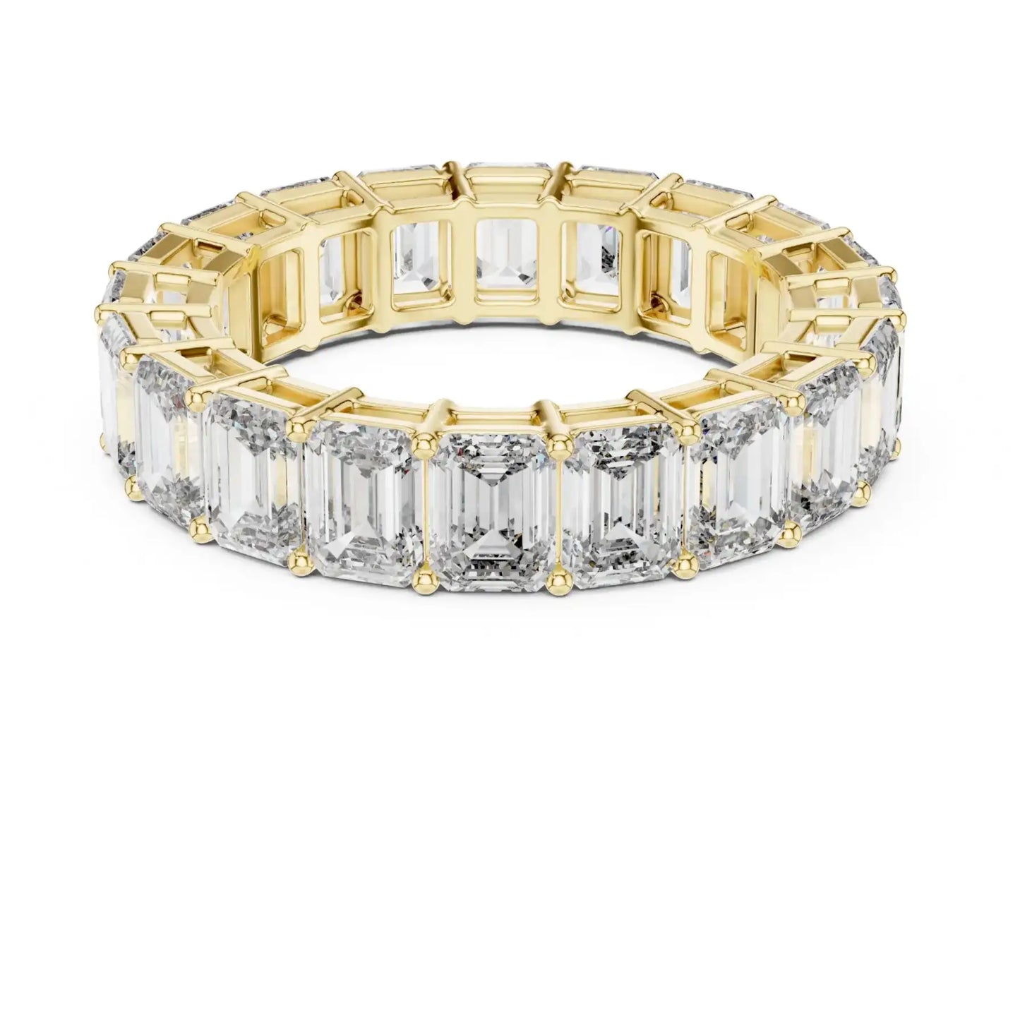 silver Emerald Diamond Band