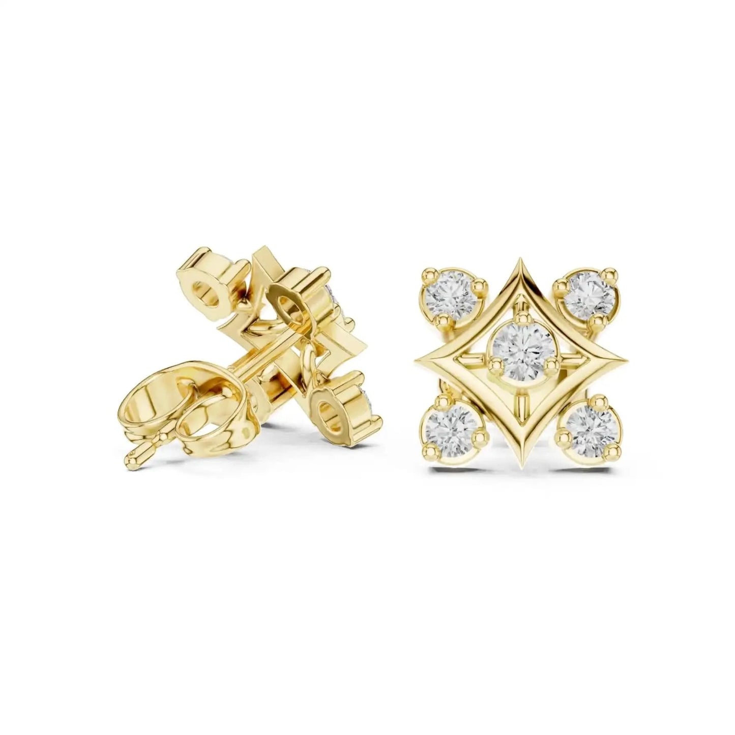 silver Twinkle Star Stud Earrings