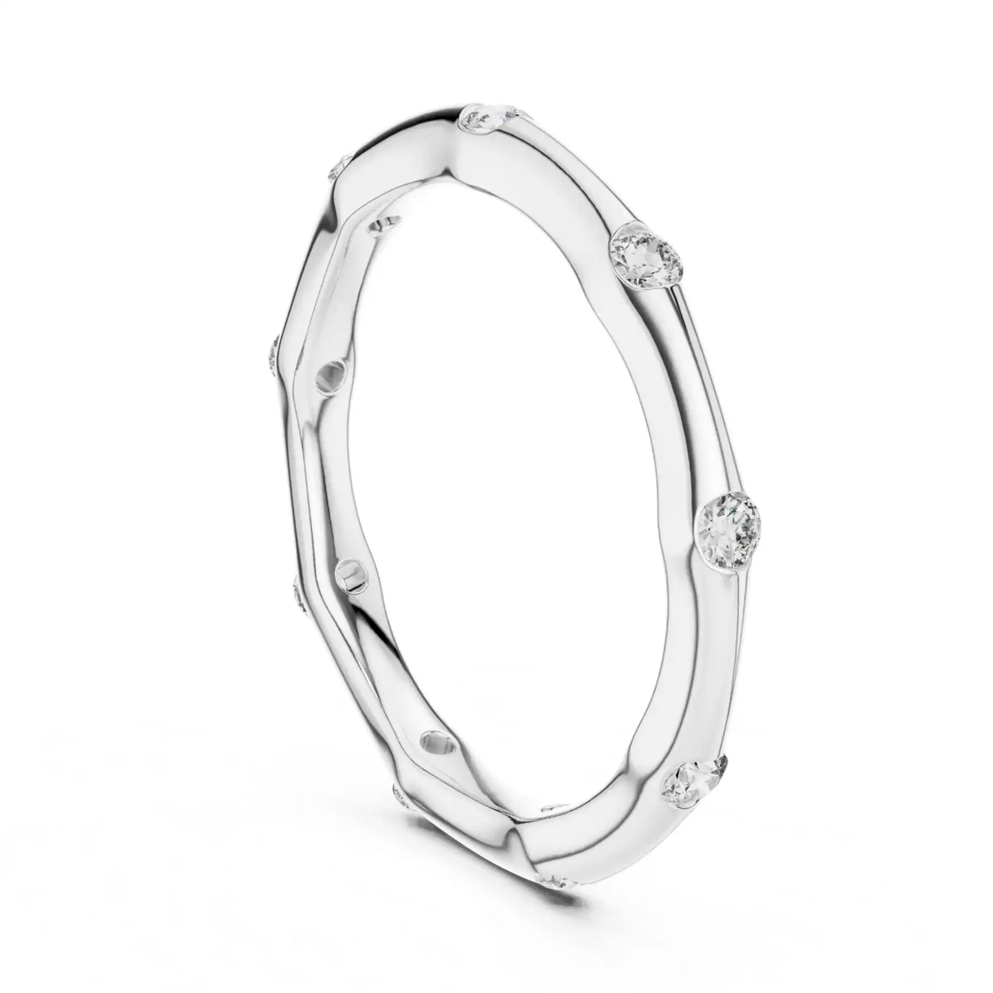 silver Gold Diamond Bangle