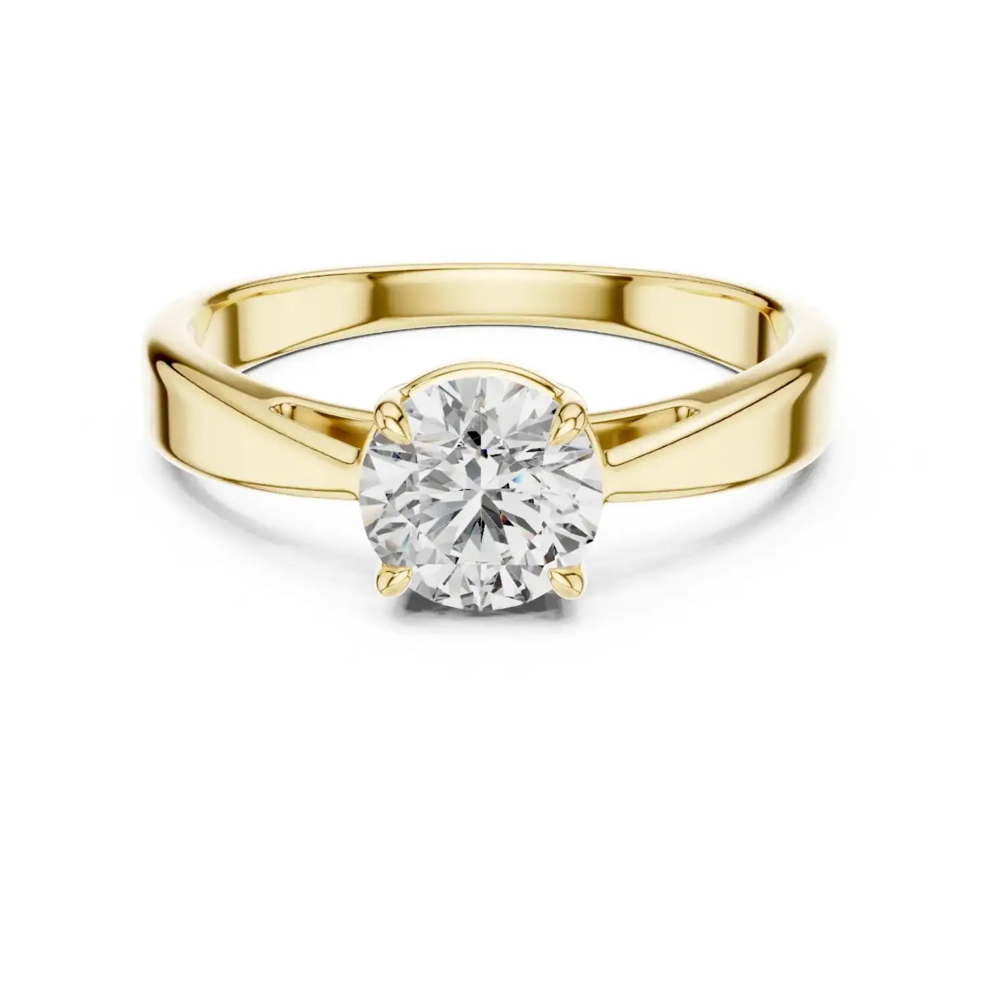 silver Radiant Love Solitaire Ring