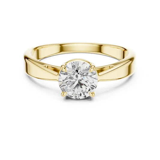 silver Radiant Love Solitaire Ring