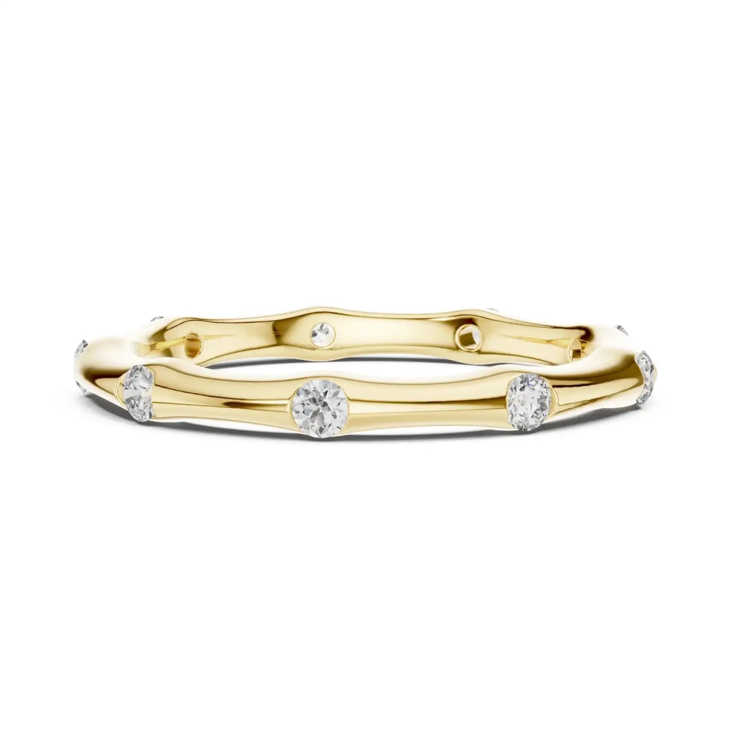 silver Gold Diamond Bangle