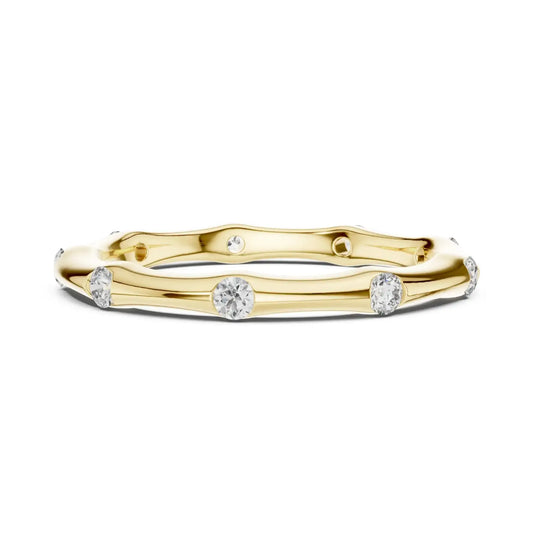 silver Gold Diamond Bangle