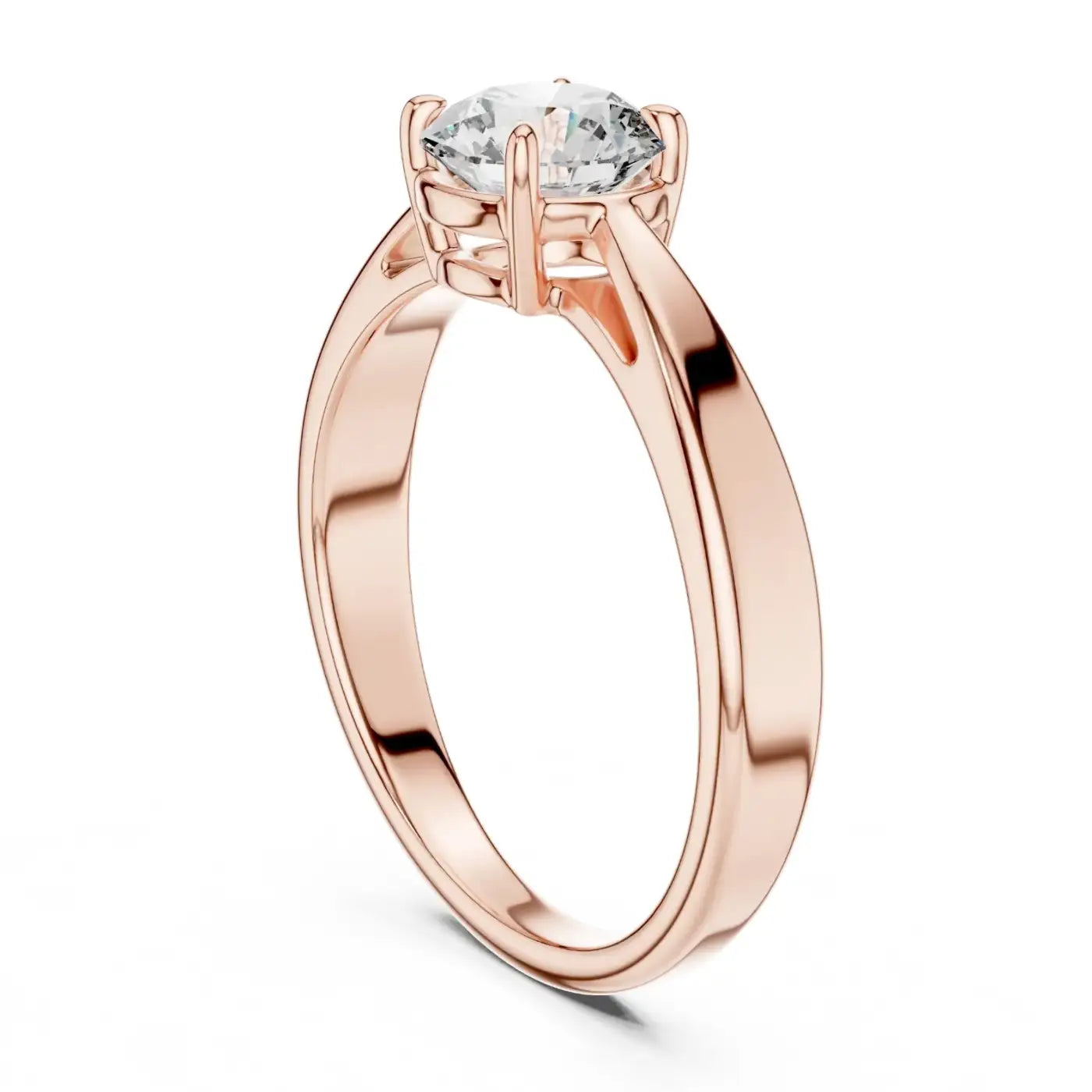 silver Radiant Love Solitaire Ring
