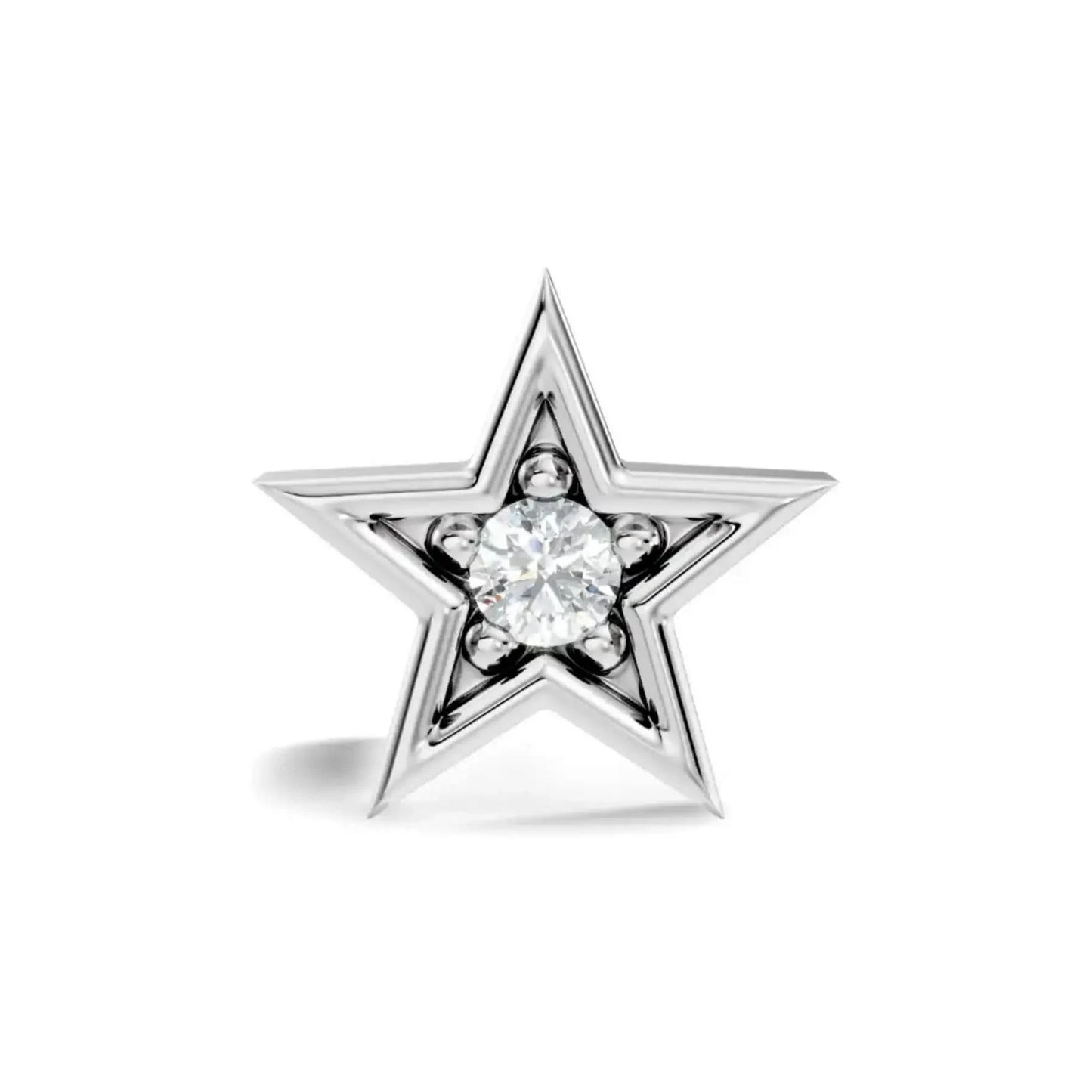 silver Twinkle Star Nose Pin