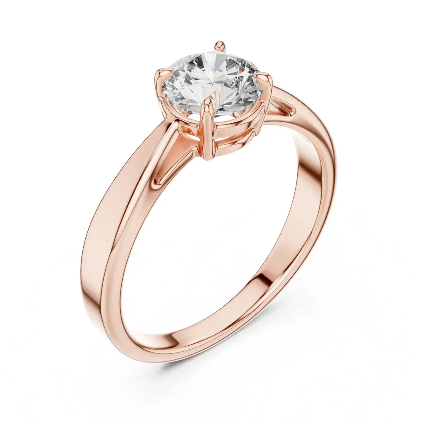 silver Radiant Love Solitaire Ring