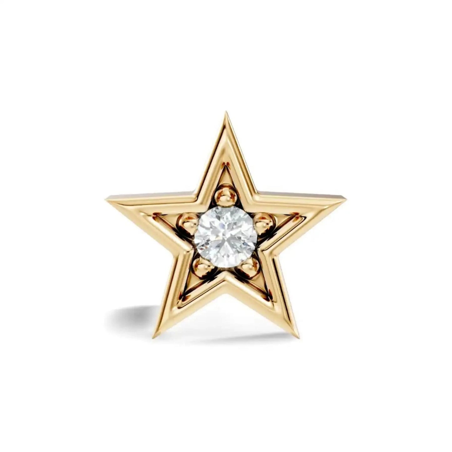silver Twinkle Star Nose Pin