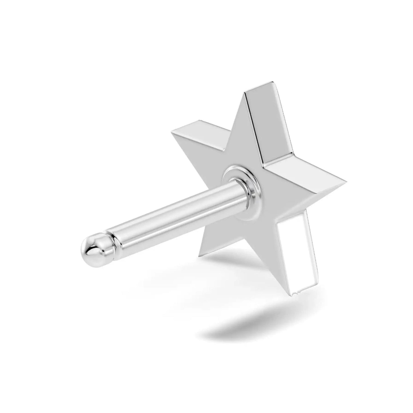 silver Twinkle Star Nose Pin