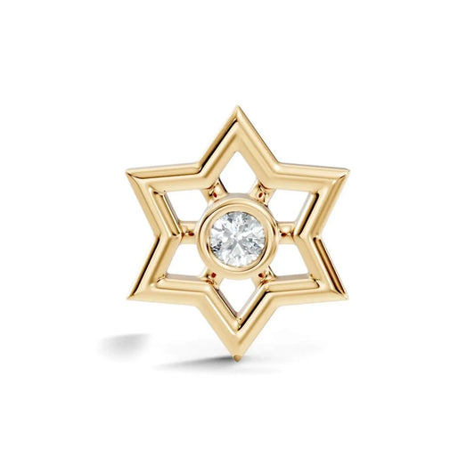 silver Diamond Star Nose Pin