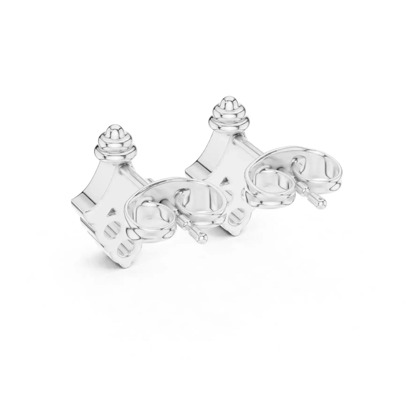 silver Grace Drop Stud Earrings