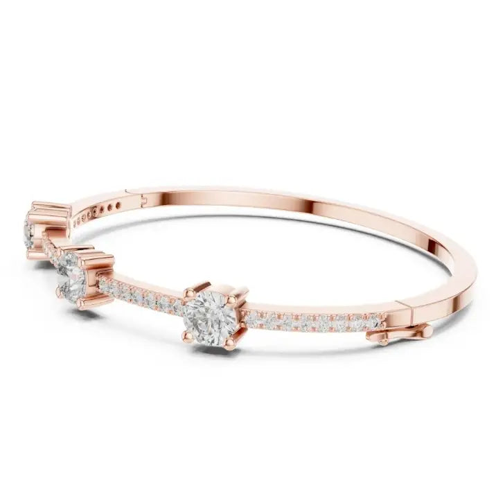 silver Trio Sparkle Diamond Bracelet