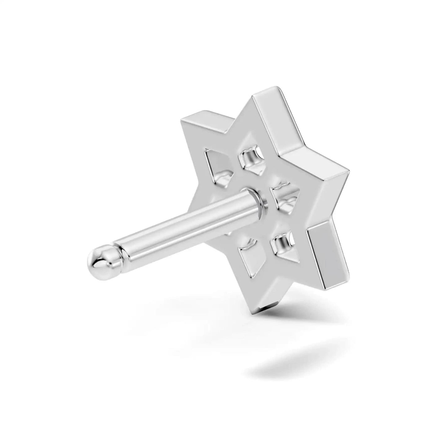 silver Diamond Star Nose Pin