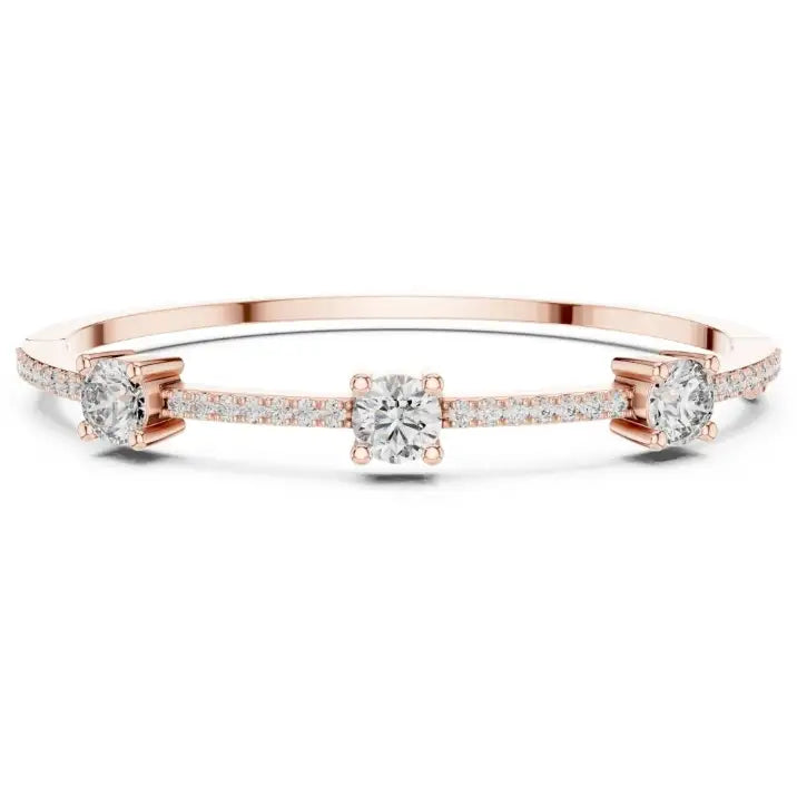 silver Trio Sparkle Diamond Bracelet