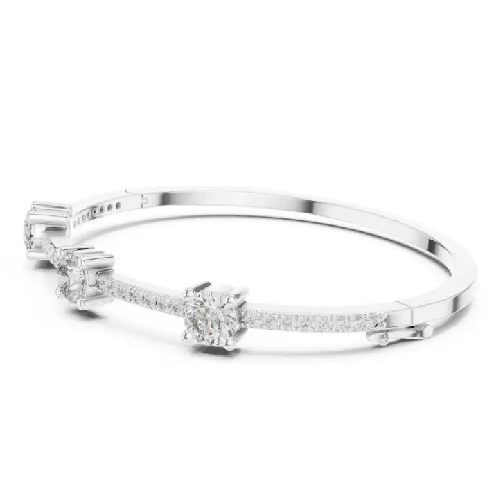 silver Trio Sparkle Diamond Bracelet