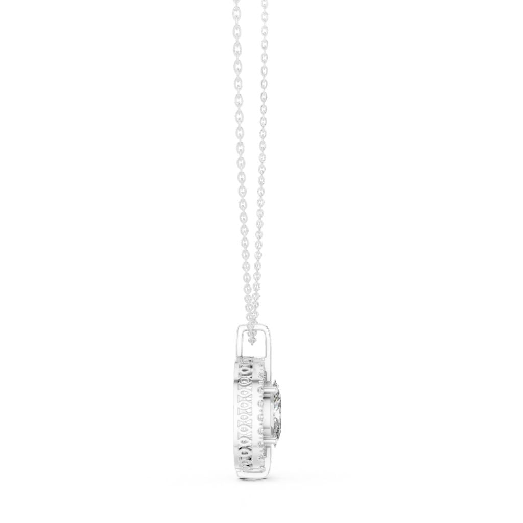 silver Brilliant Halo Pendant