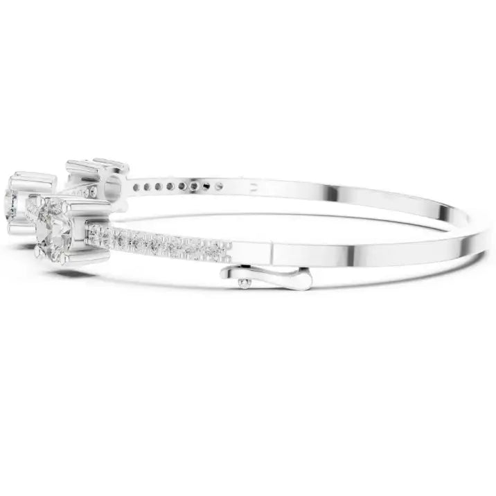 silver Trio Sparkle Diamond Bracelet