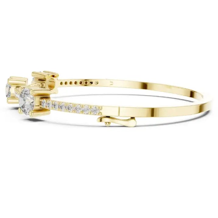 silver Trio Sparkle Diamond Bracelet