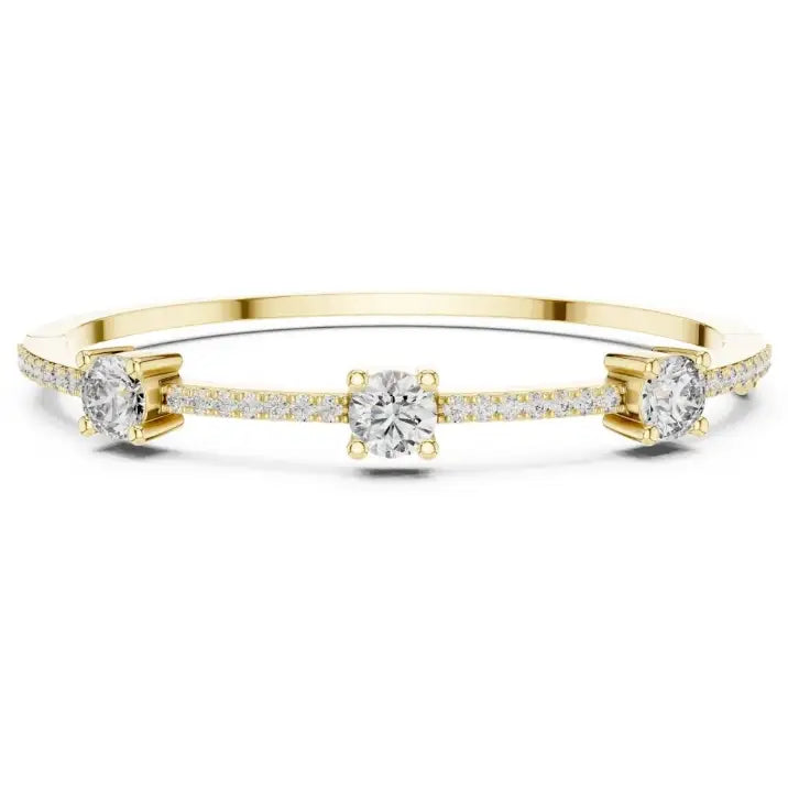 silver Trio Sparkle Diamond Bracelet