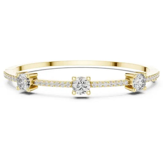 silver Trio Sparkle Diamond Bracelet