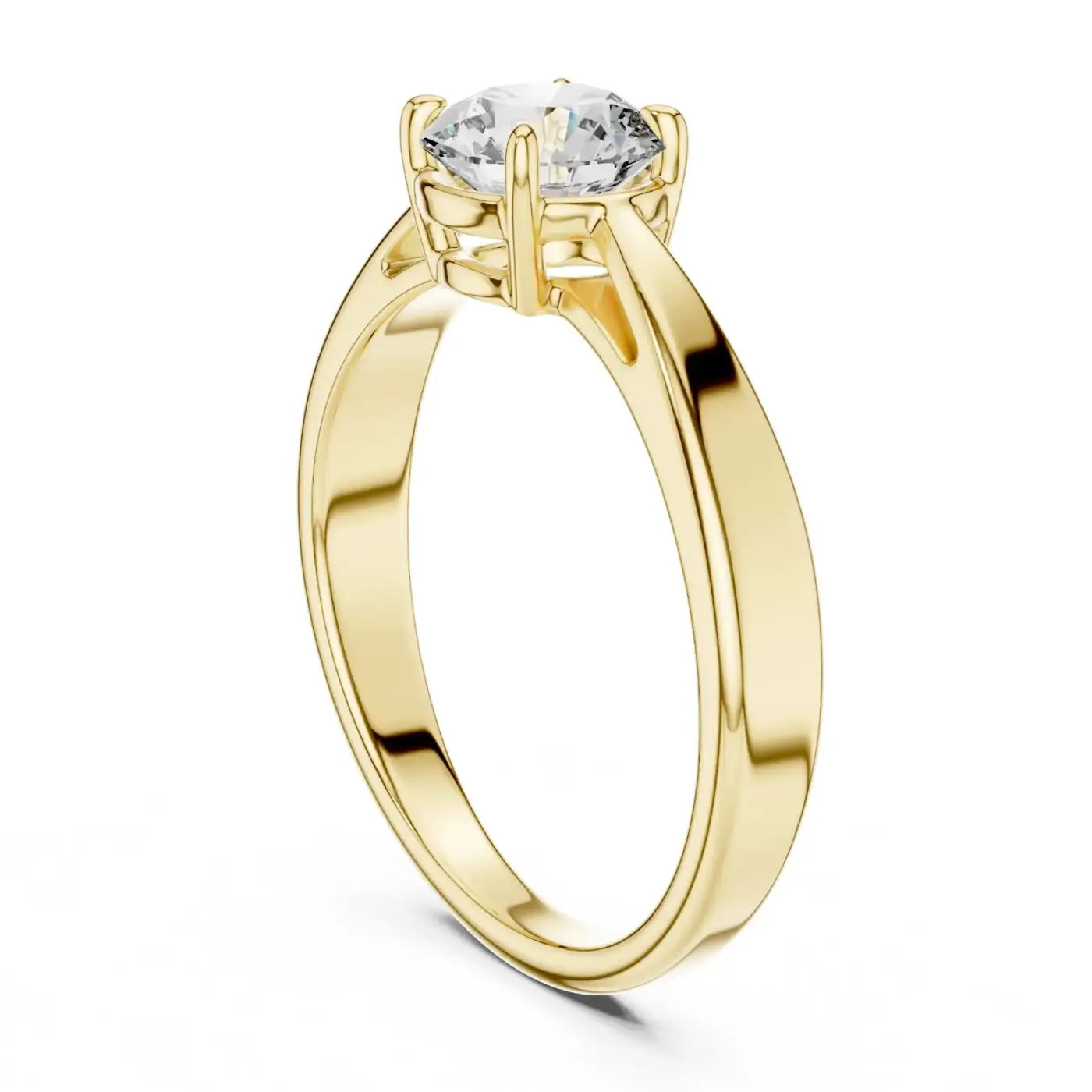 silver Radiant Love Solitaire Ring