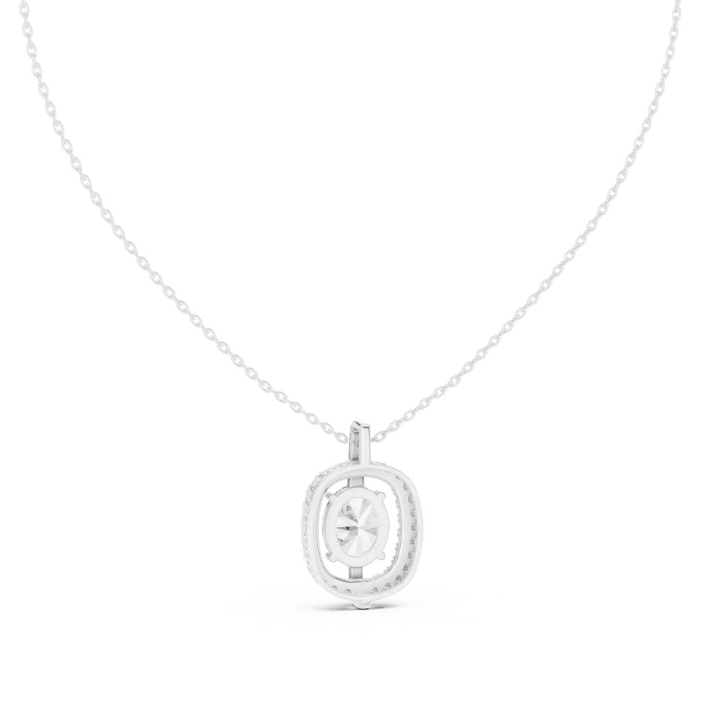 silver Brilliant Halo Pendant