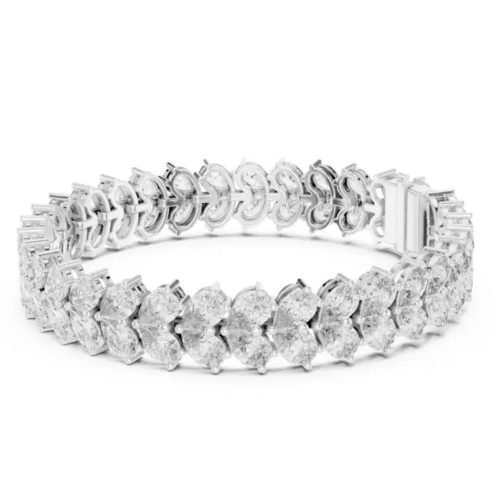 silver Royal Marquise Tennis Bracelet