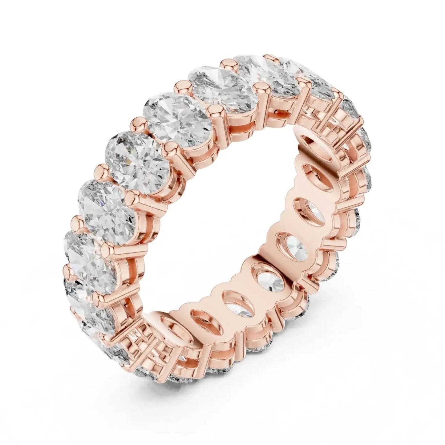 silver Classic Oval Diamond Ring
